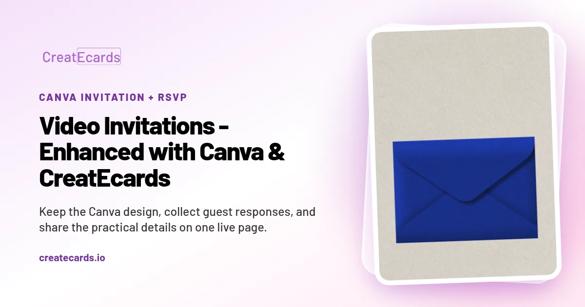 Video invitation open in the Canva editor with its timeline